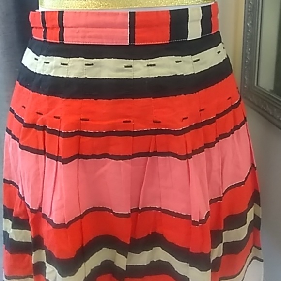 We Vera fully lined cotton striped skirt with side - Picture 2 of 8
